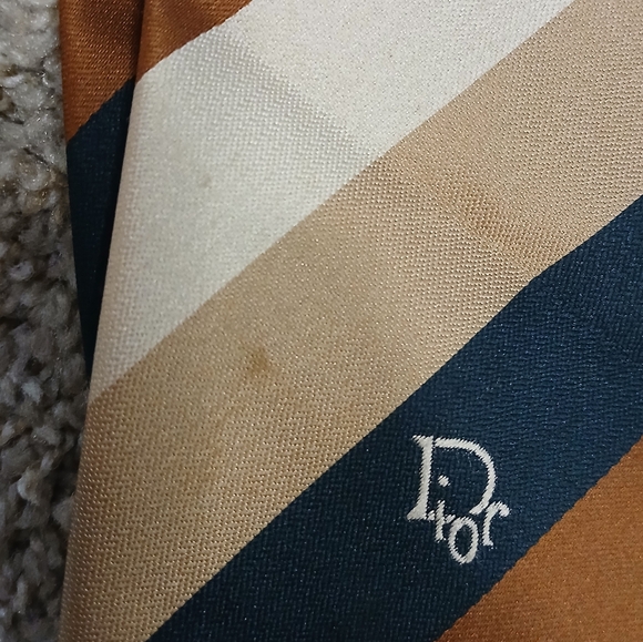 Christian Dior Striped Tie - Picture 2 of 6